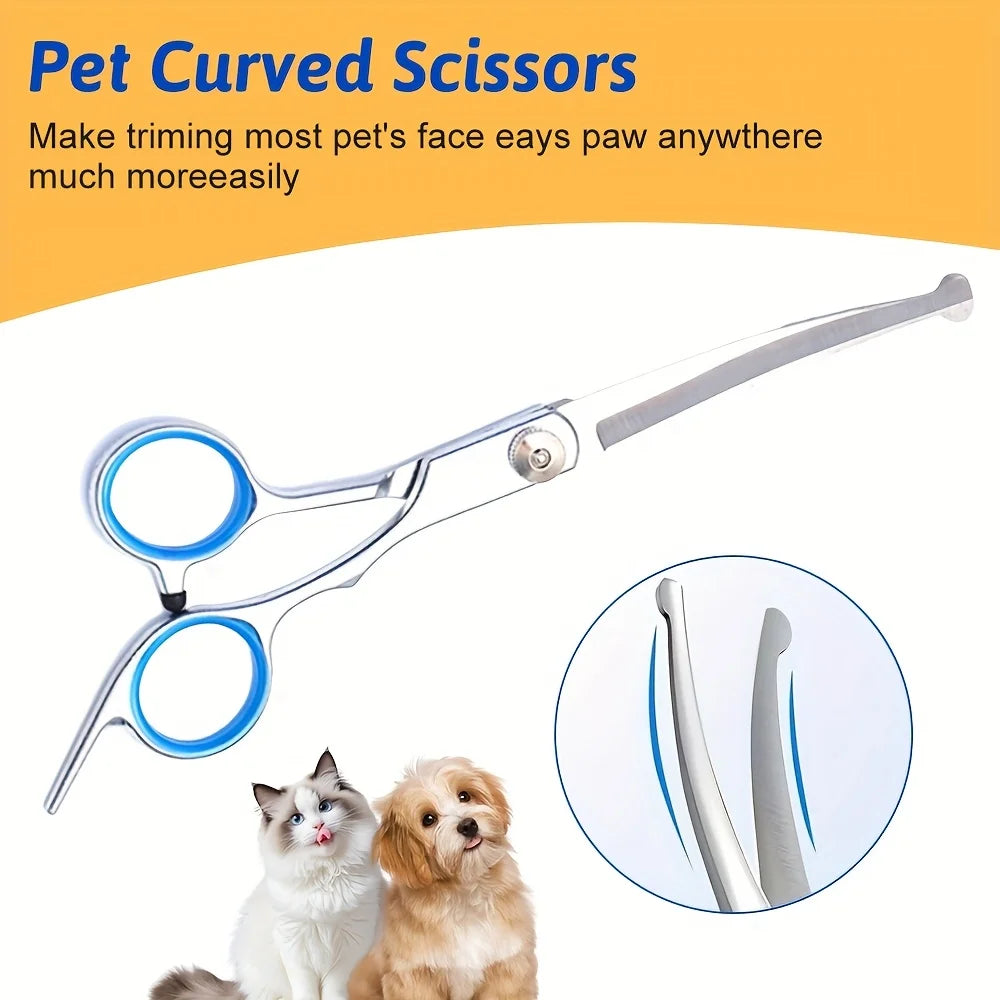 Heavy Duty Titanium Coated Stainless Steel Pet Grooming Scissors