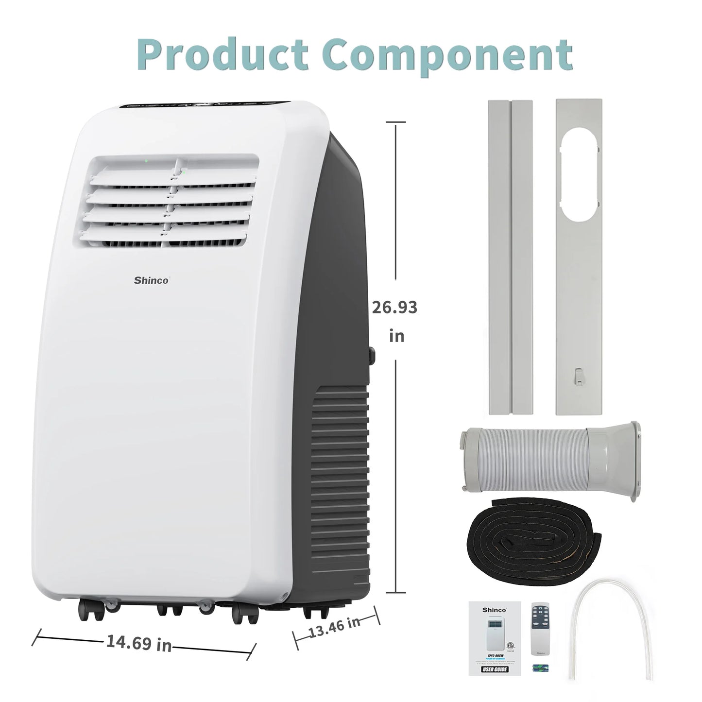 Shinco 8,000 BTU Portable Air Conditioner 3 In 1 Cooling