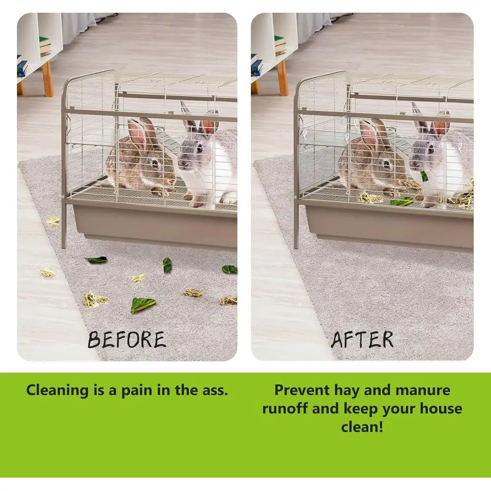 10Pcs Flexible 0.8mm Pet Cage Guard Liners Clear, 14”×4.5” Guinea Pig Cage Side Lining, Scatter Guard or Cage, Rabbit Urine Guar
