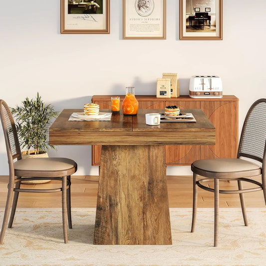 Tribesigns Square Dining Table for Four Modern Farmhouse Kitchen