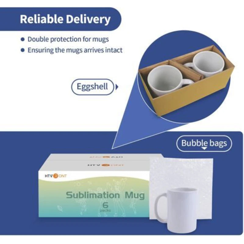 HTVRONT Ceramic Sublimation Mugs For Photo Printing
