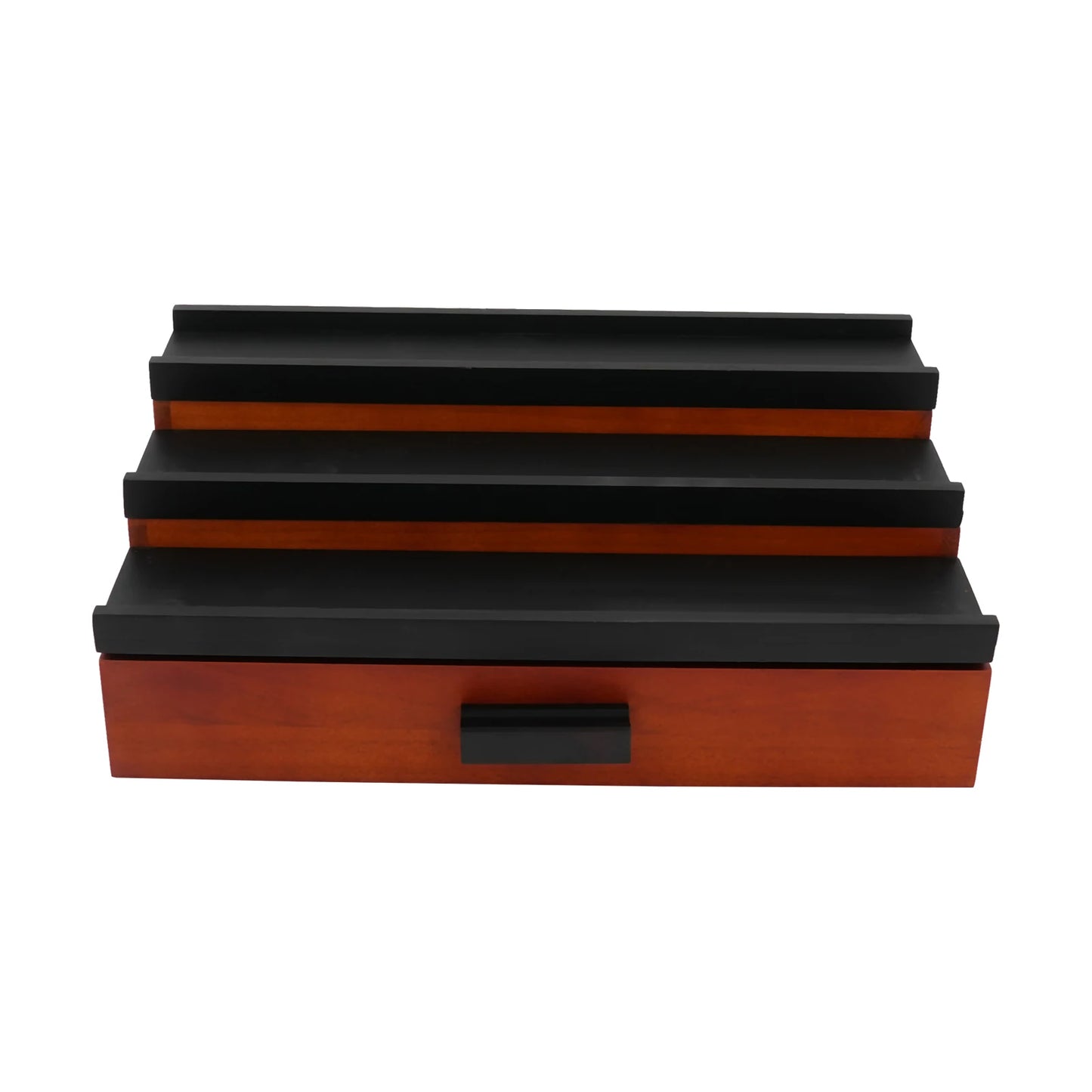Wood 3 Tier Perfume Organizer With Drawer Display Stand