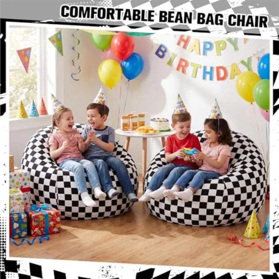 Large Car Racg Bean Bag Chairs Cover No Fillg Washable Stuffed Animal Storage Beanbag Chair for Canvas Bean Bag Cover with Zipp