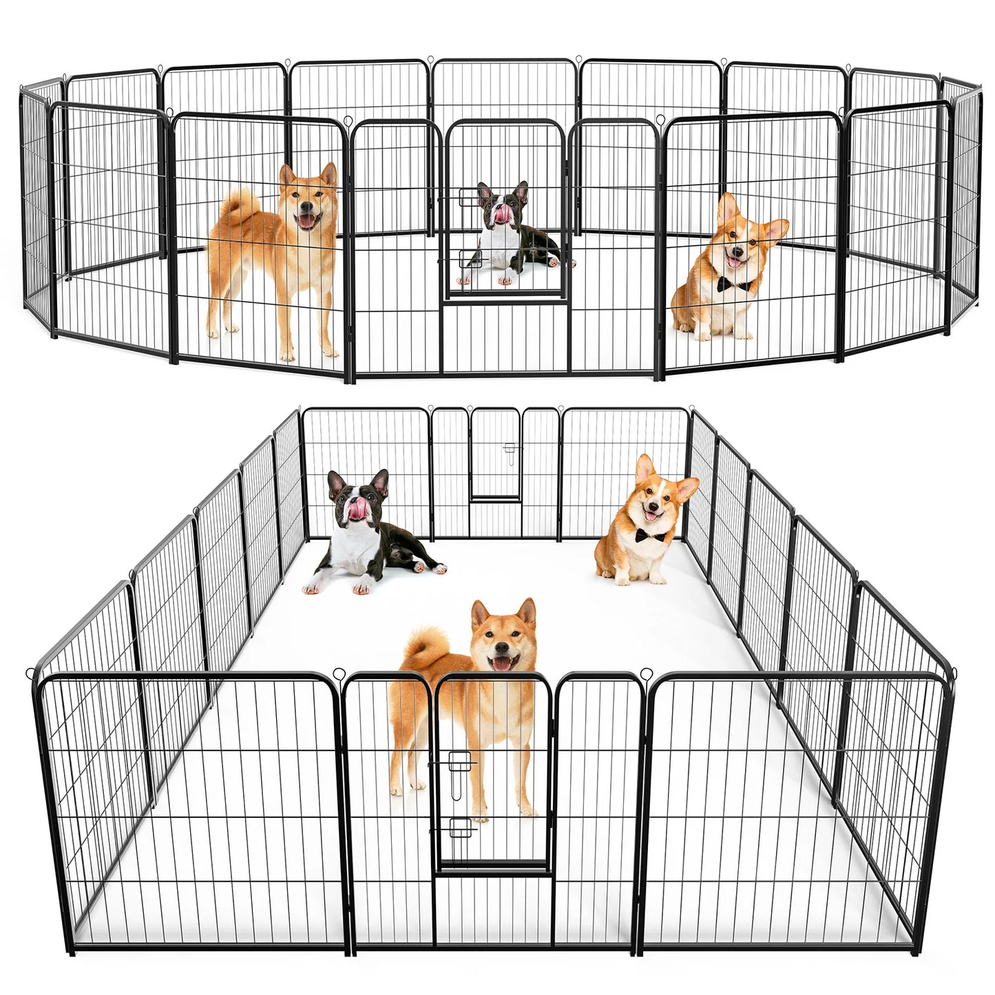 JHK Foldable Dog Playpen Fence For Indoor Outdoor Use