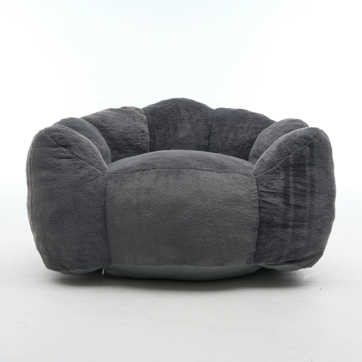 Cloud Petal Lounge Chair, Artificial Rabbit Velvet Cozy Accent Seat