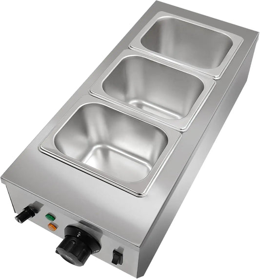 HiMISS 2-Tank Chocolate Melting Machine With Lid Stainless Steel