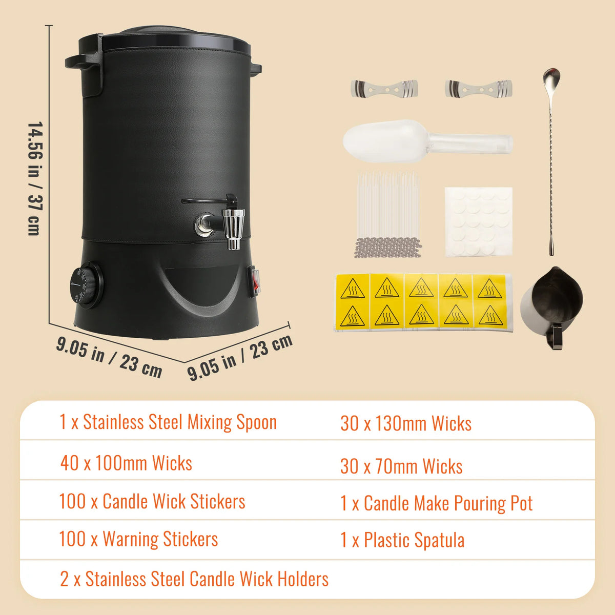 SucceBuy Electric Wax Melter With Easy Pour Spout For Candles
