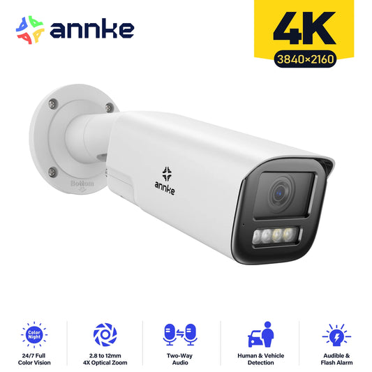 ANNKE 4K Dual Light Varifocal Bullet Network Camera 4X Zoom