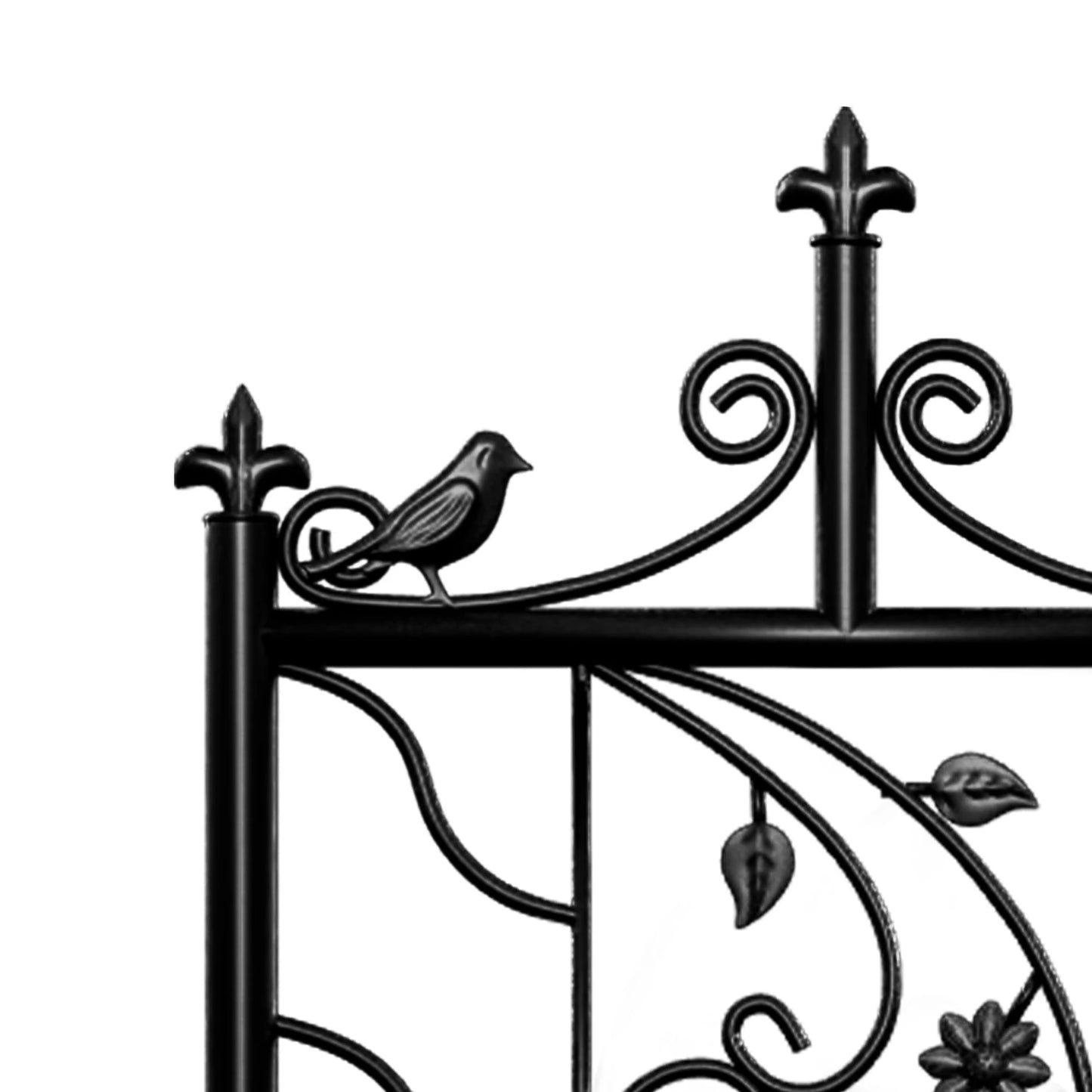 Iron Garden Trellis Fence Panel, Outdoor Lattice For Climbing Plants