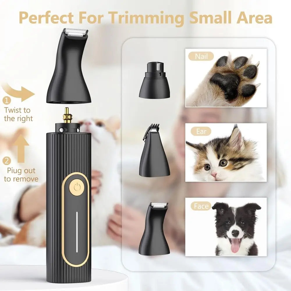 Dog Clippers for Heavy Thick Hair & Coats, Low Noise Hair Trimmer, Rechargeable Cordless Pet Shaver, Dog Grooming Kit with Paw T