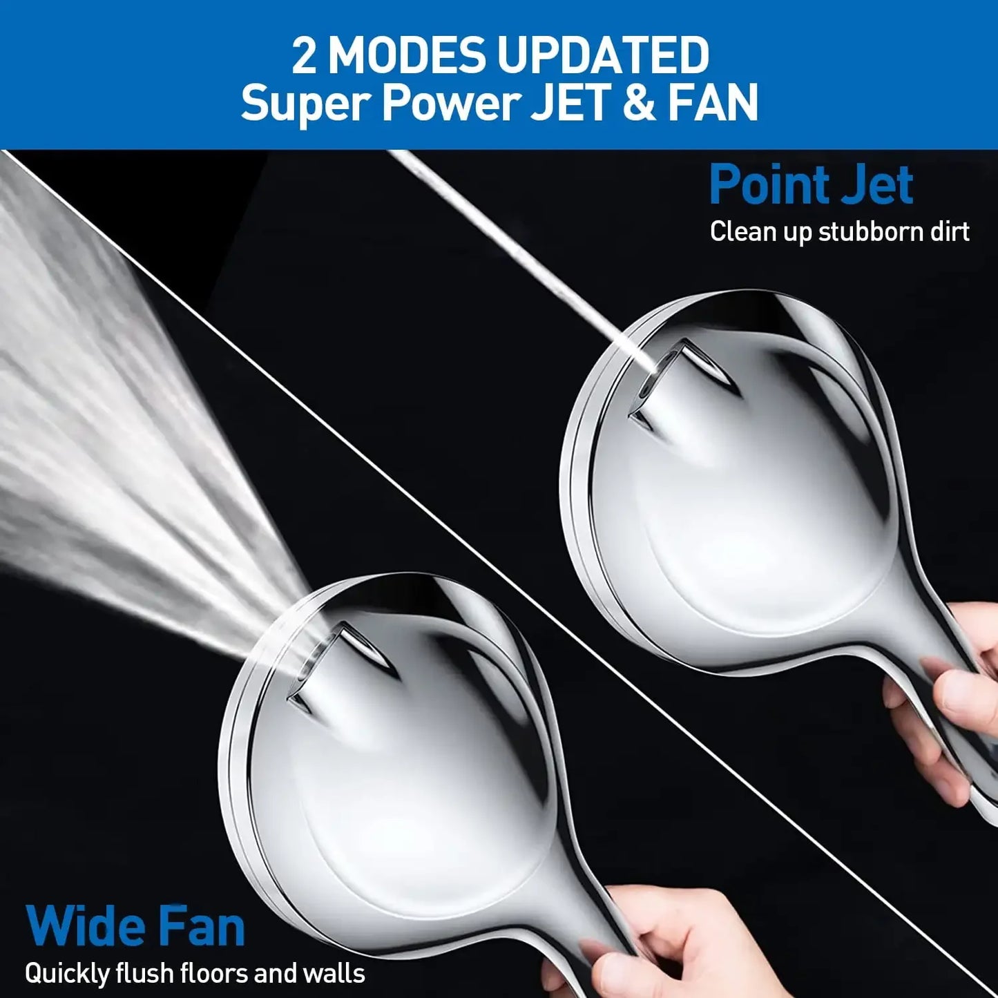 Shower Head With Handheld and High Pressure 10 Settings