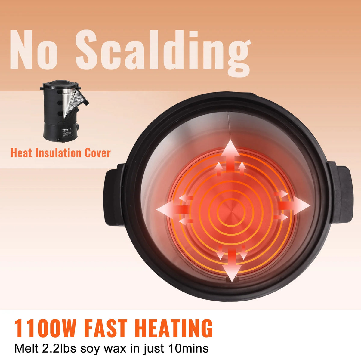 SucceBuy Electric Wax Melter With Easy Pour Spout For Candles