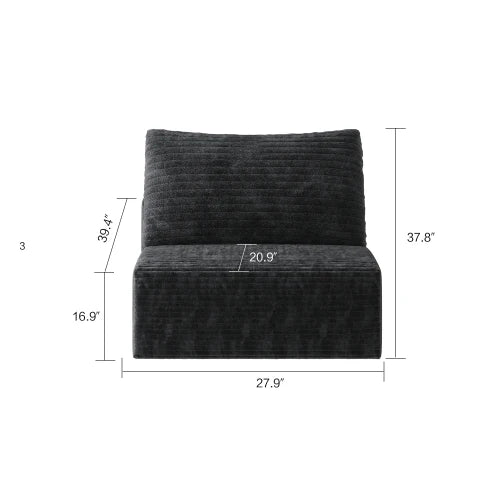 YQXH Cloud Style Corduroy Modular Sectional Sofa Cushions Memory Foam