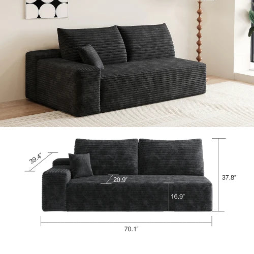 YQXH Cloud Style Corduroy Modular Sectional Sofa Cushions Memory Foam