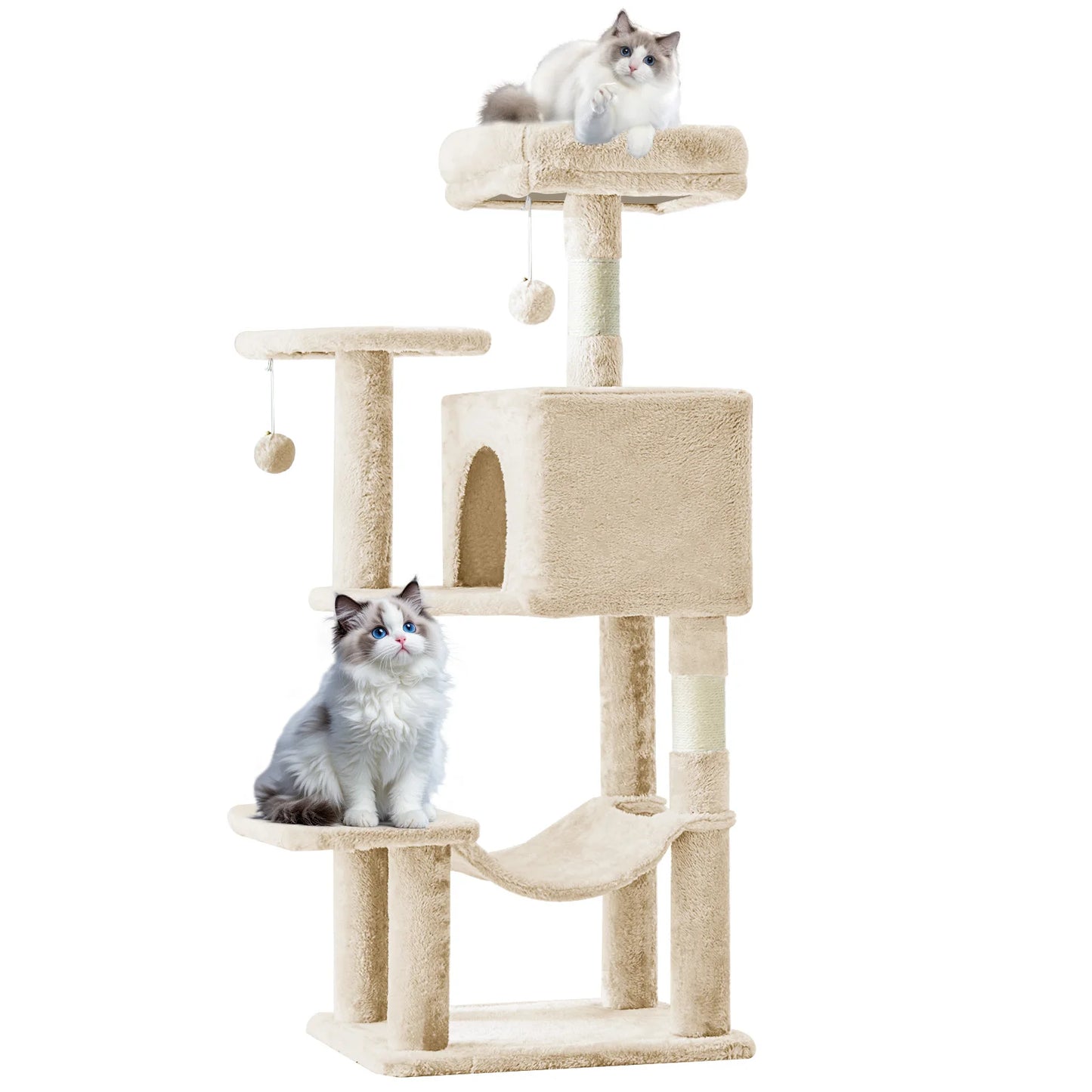 MCQ Four Tier Cat Tree Tower With Sisal Scratching Posts