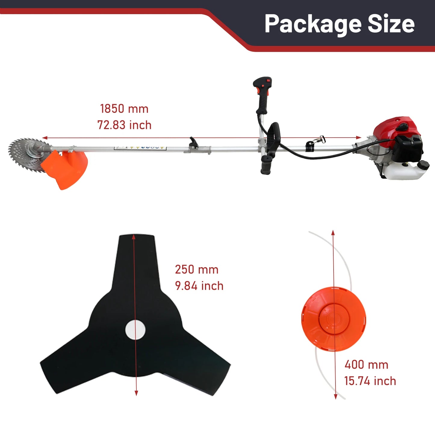 Gas Powered Weed Wacker 4-In-1 Attachment Kit Pro Heavy-Duty