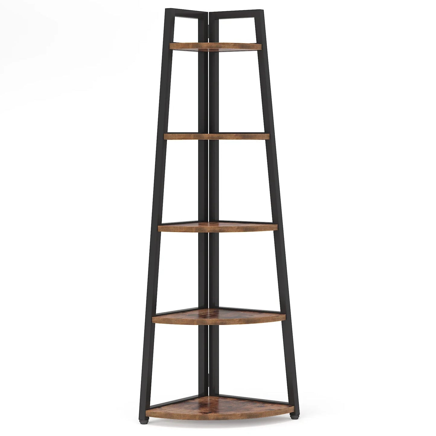 Tribesigns 5 Tier Corner Wood Bookshelf Organizer For Home