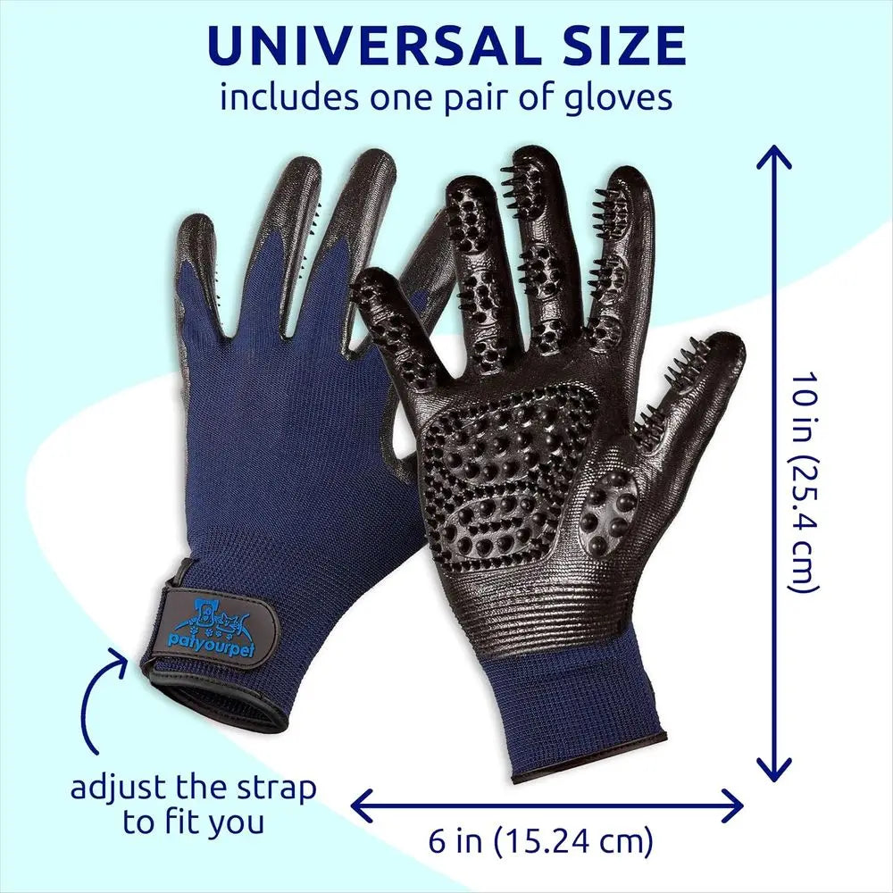 Grooming Gloves - Hair Remover Glove for Deshedding Long and Short Fur